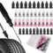CATOR Kit Riparazione Pneumatici Auto, Include 40 Pcs Viti con Mastice Gomma di 2 Dimensioni + Cacciavite Piatto/Stella, Mastice per Riparazione Pneumatici I Kit Riparazione Pneumatici Moto