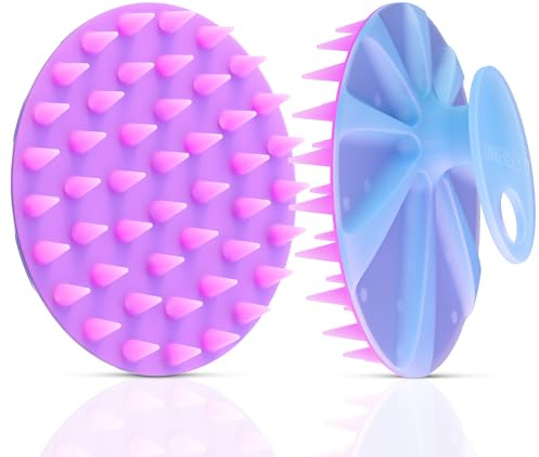 INNERNEED Spazzola magnetica per cuoio capelluto in silicone per il lavaggio dei capelli: setole morbide e spesse, spazzola per shampoo per il massaggio del cuoio capelluto bagnato o asciutto