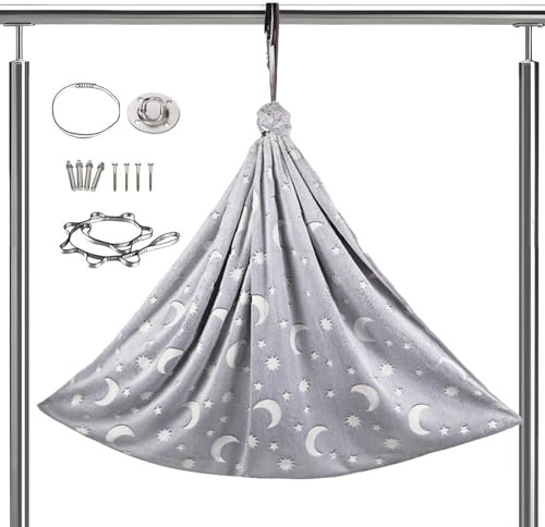 Qukoielly Balancelle Pod pour | Flanelle Lumineuse Ajustable - Hamac Aérien en Tissu pour Tout-Petits,pour Intérieur Extérieur Chambre Salon Chambre de Bébé Jeu Apaisant Détente