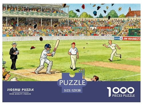 Londra Cricket Match Puzzle in Legno Impermeabile Puzzles Da 1000 Pezzi Regali Per Adulti Divertenti Giochi Di Impegnativi