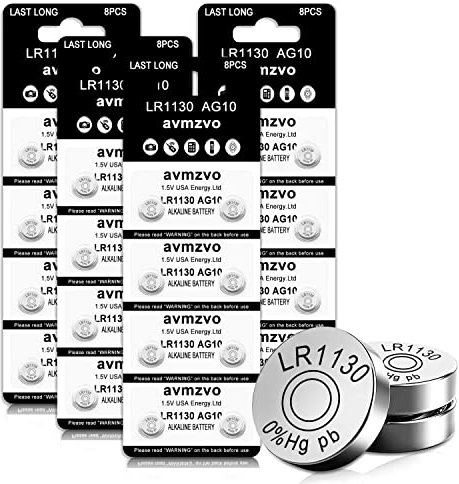LR1130 Batterien Knopfzellen AG10 LR 1130 Batterie 1.5V LR54 1131 189 Alkaline Knopfzelle Ohne Quecksilber【3 Jahre Garantie】 (LR1130-4-32)