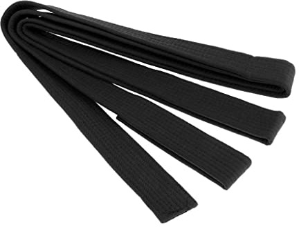 Harilla Ceinture de Karaté Arts Martiaux Ceinture D'aïkido Double, Noir, 280 x 3,85 cm