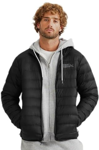Eddie Bauer Men's CirrusLite Down Jacket, Black Recycled, Large