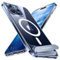 TORRAS für iPhone 15 Pro Hülle für MagSafe Zertifizierte Magnetkraft Militärschutz Upgrade mit Titan-Ständer Dünn Handyhülle iPhone 15 Pro Case Stoßfest Kratzfest Hardcase Handy Hülle Transparent
