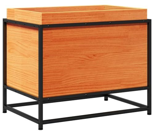 vidaXL Odlingslåda vaxbrun 60x40x50 cm massiv furu, hög odlingslåda, odlingskruka, blomkrukor, höga odlingslådor, odlingskrukor, blomkruka