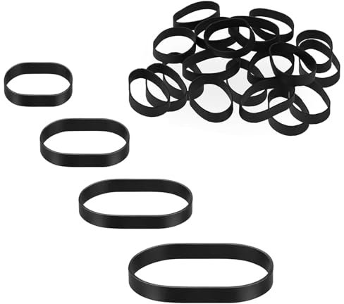 80 Stück Gummibänder Breit, Gummiband Schwarz 4 Größen, Taktische Elastische Gummiringe, Rubber Band Starke Gummis Dicke Haushaltsgummis für Schulbedarf und Camping Survival Büro Zuhause
