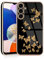 JRIANY for Samsung Galaxy A16 5G / 4G Case, Flexible Silicone Case Protective Phone Case with Design Cute Animal Pattern Shockproof Bumper Cover Compatible with Samsung A16 - Black Butterfly