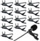 DLPRK 12 pièces Mini-Lavalier-Mikrofone, Agrafe Amovible Micro-Cravate pour Microphone Mini, Clip De Rechange, Clip De Support De Microphone Fixe, Convient pour fil de 3,5 mm (Noir)