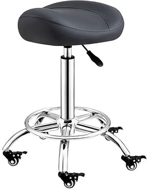 Generico Sgabello Da Sella Sedia Da Parrucchiere Regolabile, Ruote Girevoli Ed Ergonomica, Sedia Con Sollevamento Idraulico A Gas, For Parrucchiere, Manicure, Tatuaggi(Color1)