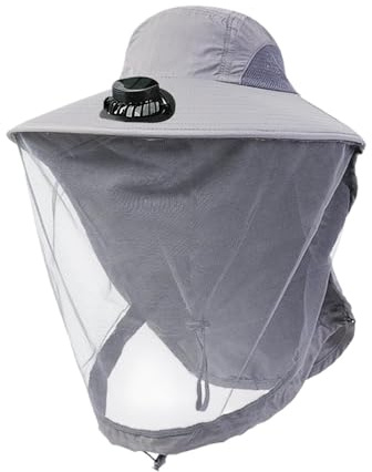 Sombreros con Ventilador para Hombre - ala Ancha Recargable | Sombrero Solar de ala Ancha para Exteriores y - para Piscina, Deportes, Playa, Viajes, Jardinería, Caza, Camping, Ciclismo