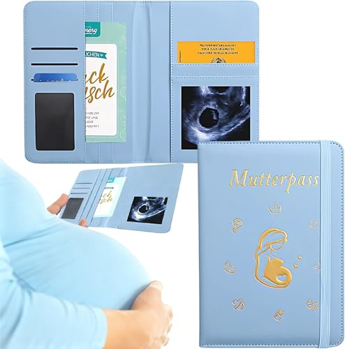 CXAFQ Carnet De Grossesse En Cuir, Pochette De Rangement Pour Carte d'Identité De Grossesse, Housse De Protection Pour Carnet De Maternité, 8 Compartiments Pour Ranger Les Manuels De Grossesse