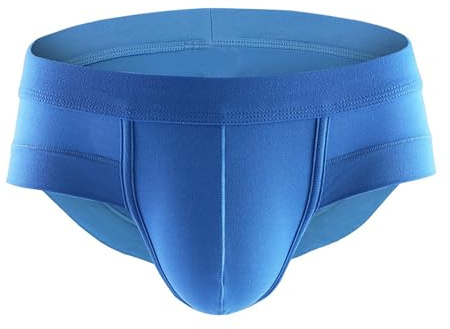 Generiska herrunderkläder, låg midja, snörning bikiniunderbyxor, triangulära byxor, sexiga, andas, ungdomar, vita kalsonger med låg midja, boxershorts, blå
