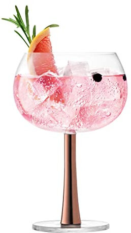 LSA International Gin GN12 Copa de balón, 420 ml, 2 unidades, color cobre