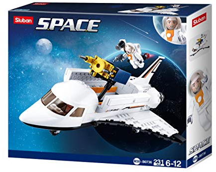 SLUBAN Juguetes para Niños - Nave Espacial - Juegos Infantiles para Construir - Ideal para Desarrollar la Coordinación y la Atención - 231 Piezas - A Partir de 6 Años