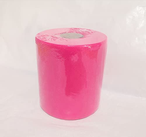 Bobina Tulle Tinta Unita per Decorazioni Feste Altezza 12,5 cm 100 Metri Fuxia Fucsia