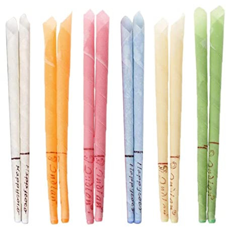 Tadipri 24 Stück Natürlich Ohrkerzen zur Reinigung , Ohrenkerzen Bienenwachs mit Sicherheits-Filter, Ungiftige Zylinder Duft Ohrkerze Ohrenschmalz(rot, blau, hellgelb, orange, weiß, grün)