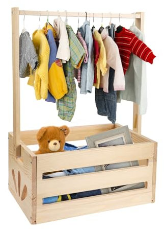 Holzkiste für Babypartys, Babykorb mit Griff Babykorb Holz Geschenkkiste Baby Aufbewahrungskiste Korb Schwangerschaftsgeschenke für Neugeborene Babyparty neue Eltern