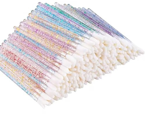 500 Stück Lippenpinsel, BetterJonny Kristallfarben Make Up Lippenstift Pinsel Lipgloss Concealer Pinsel Lippenstift Stab Applikator Lippenapplikator Werkzeug für Perfekt Lippen Makeup (5 Colors,9cm)