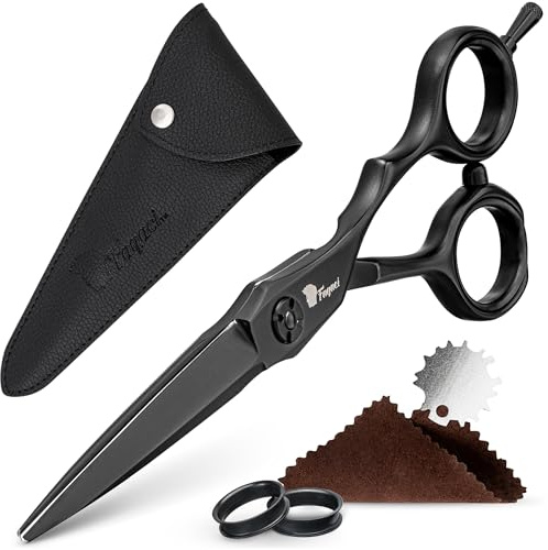 Fagaci Ciseaux Coiffure Professionnel 5.5 Pouces Acier 440C Pour une Précision Supérieure, Ciseaux Cheveux Lames Extrêmement Tranchantes, Netteté Durable