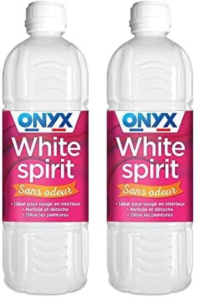 Onyx - White Spirit Sans Odeur - Solvant Diluant Peintures et Vernis - Produit Nettoyant Décapant Peinture - Fabrication Française - 1L (Lot de 2)