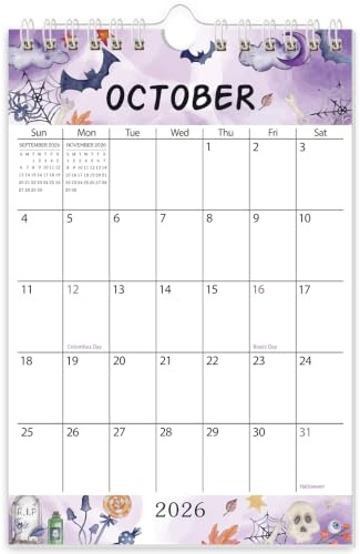 GuassLee Small Wall Calendar 2026-2028, 21 Month Oct 2026-Jun 2028, 6x9