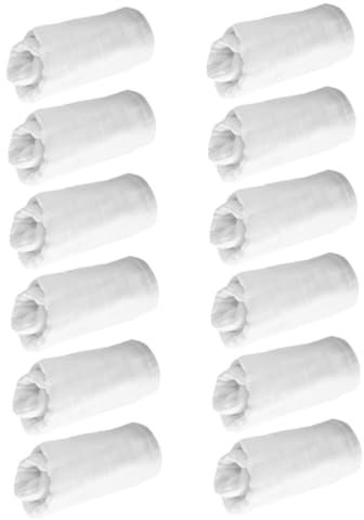 UPKOCH 12 Stück Mullwindel handtücher Babyartikel babypflege stoffwindeln babywindeln babytücher Musselin-Badetuch Babykleidung unisex weiche Babywaschlappen Weiß