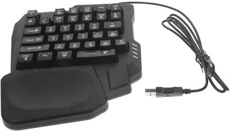 Hemobllo Clavier E-Sport 35 Touches Mécanique Rétroéclairé Noir en Abs, Design Simple Facile à Installer, pour Divertissement la Maison