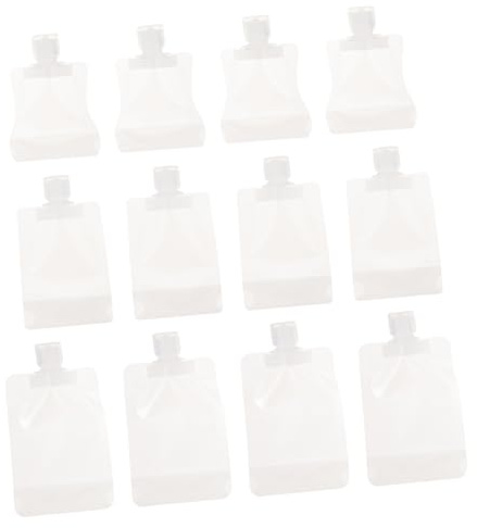 DEARMAMY 12piezas Bolsas Dispensadoras de Loción de Viaje Bolsa de Loción Práctica Rellenable para Uso Aerolíneas Unidades