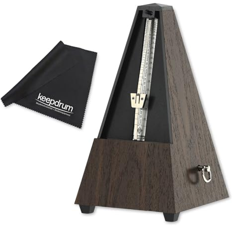 Wittner mekanisk metronom 804k valnöt design med keepdrum mikrofiberduk
