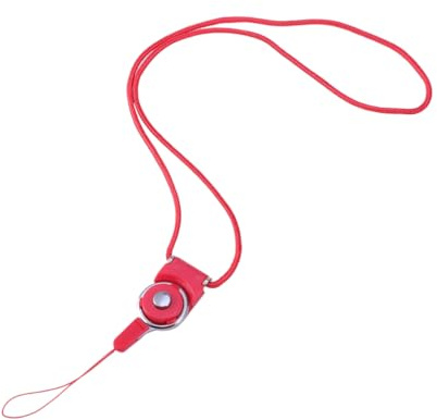 FUTUREORYY Cordino Per Cellulare Rosso Fibbia Girevole Staccabile Laccetto Doppio Uso Per Custodia e Porta Chiavi Resistente e Adatto a Telefoni e Accessori Mobile