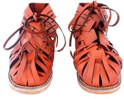 Handmade Roman Leather Sandals for Men – Traditional Gladiator Style Woven Shoes – Comfortable Casual Footwear. (US10)