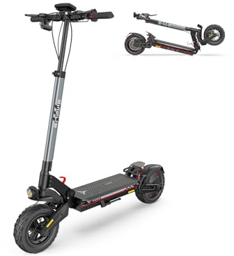 ENGWE E-Scooter Monopattino Elettrico Pieghevole Con Batteria Da 648Wh/864 fino a 50km/70km, Inclinazione Massima di 15° &Freni a Disco Meccaniciz &Display LCD Y400/Y600 (Y400, Nero+Grigio)