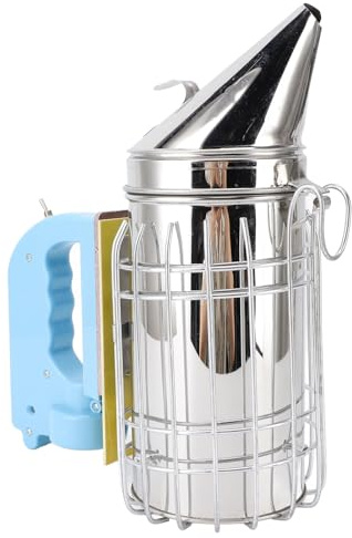 Jiawu Equipo Eléctrico Eficiente de Acero Inoxidable para Apicultores, Ahumador de Colmena, Fácil de Producir Humo, Calmante para Abejas, Adecuado para Apicultura