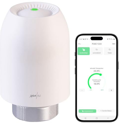revolt Heizkoerperthermostate: Smartes Heizkörper-Thermostat mit App-Programmierung, Bluetooth (Thermostat Fenstererkennung, Heizkörper Thermostatköpfe, WLAN)