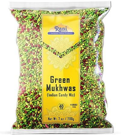 Rani Green Mukhwas (Special Digestive Treat) 7oz (200g) ~ Vegan | Indian Candy Mouth Freshener | Kosher