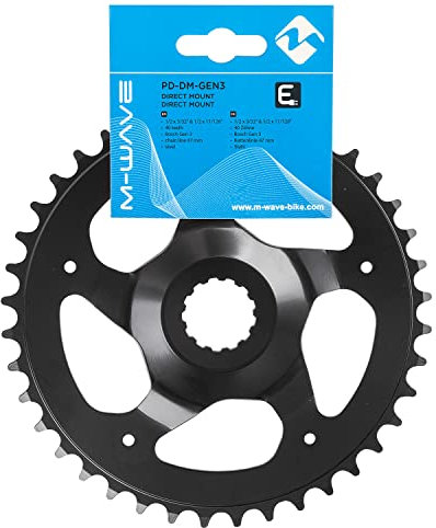 Samox Unisex-Adult PD-DM-Gen3 E-Bike Kettenblatt für Bosch GEN 3, für 1/2 x 3/32 & 11/128 Ketten, Kettenlinie 47 mm, Stahl, Schwarz, 20 x 20 x 1 cm