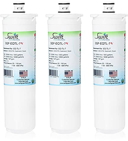 Swift Green Filters SGF-EQTL-7 Compatible Commercial Water Filter for Bunn EQ-TL-7, Made in USA (3 Pack)