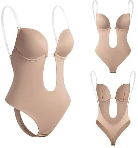 NBBNYJ Body Donna Schiena Nuda Con Scollo a V Strapless Shapewear Backless Bodysuit Miederslip Riposo Addominale Vie Vita Modellante