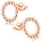 Materia Ohrstecker Kreis Silber 925 - Rosegold Ohrringe Damen rund SO-408-Rose