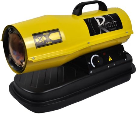 RocwooD Diesel Heater Kerosene Space 12L 10kW 35000 BTU Adjustable Thermostat Fuel Gauge Portable Home Office Garage Workshop Warehouse Greenhouse Building Site