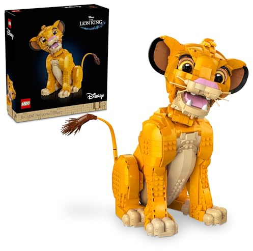 LEGO Disney Young Simba The Lion King Building Sets for Adults - Buildable Disney Figurine for Display, Ages 18+ - DIY Kits & Crafts for Fans of Movie - Collectible Disney Gift for Christmas - 43247