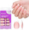 Gelike ec Weiches Gel Press On Nails: Rosa French Mandel Nägel Tips Medium Full Cover Nägel zum Aufkleben No Need Top Coat for Salonqualität Angenehmes Tragegefühl 60pcs 15 Größen