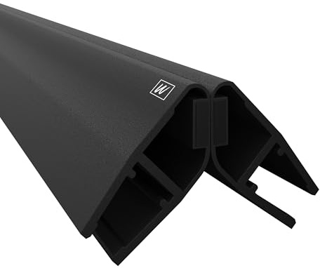 WAKA Premium set magnet – duschtätning och duschdörr PRO-M1, duschtätningar för duschdörrar optisk svart, tätning dusch, glasdörr 6–8 mm, 200 cm, duschdörrstätning, 90° och 180° möjlig