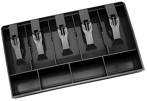 lljgkot Cash Register Drawer Insert Tray with for Money Storage, Banks Supermarkets Stores,Black (5 Bill & 4 Coin)