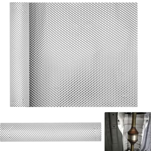 ZHIYUQL® Placa de protección térmica para coche escape alfombrilla de protección térmica 100cm × 40cm placa de protección térmica aluminio protección térmica lámina térmica lámina de protección