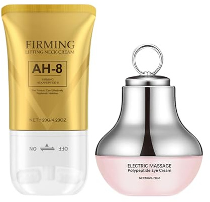 Crema Tensora Para El Cuello,Crema Eléctrica Antiarrugas para Contorno de Ojos - Loción Hidratante No Grasa Para Cuidado Facial y Post-Solar Uso Diurno y Nocturno