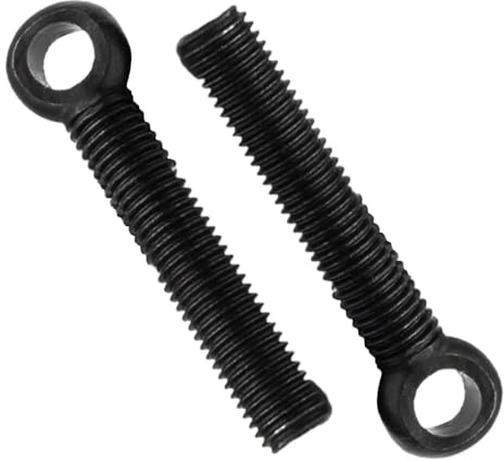 MOUMOUTEN Anneau de levage M5 x 30 mm, 20 pièces, finition acier carbone noir, boulons entièrement filetés pour connexion de corde, entrepôt, atelier, port