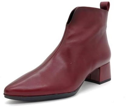 Desireé Stivaletti da donna eleganti in pelle con tacco, bordeaux, 39 EU