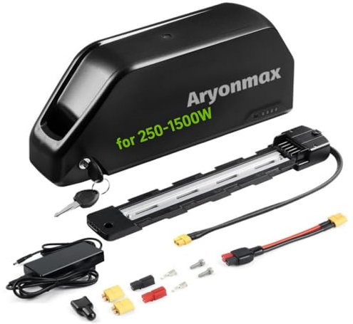 Ebike Battery 48V 52V / 20Ah 25Ah (Grade A Cell), Large Capacity Long Range Lithium Electric Bike Battery with Fast Charger/ 5-Pin Base for most motor kit (52V 20AH)
