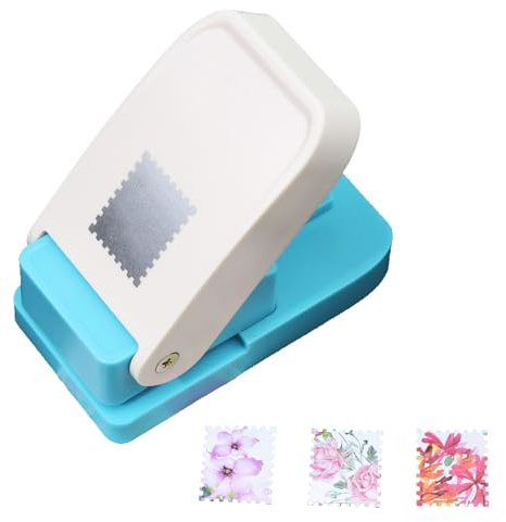 1X0.8inch Rectangular Postage Stamp Puncher, Rectangle Lever Action Stamp Punch for Paper Crafting Scrapbooking, DIY Card Making Arts Crafts Supplies